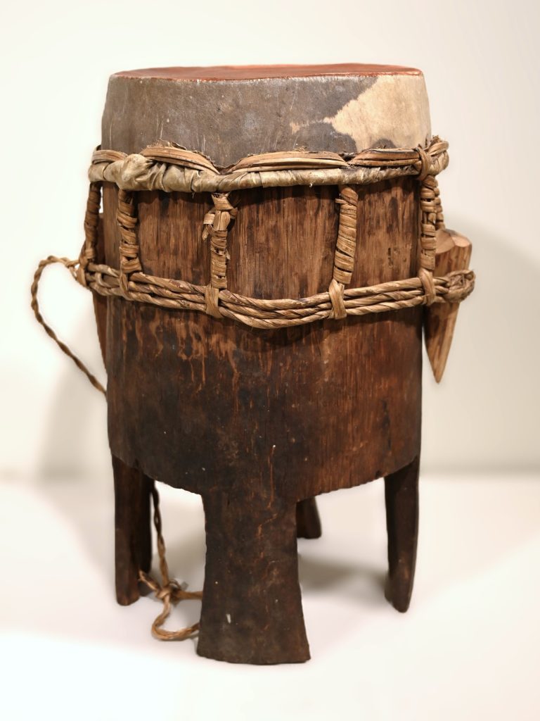 Wooden drums with legs