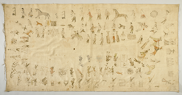 Lakota Winter Count on cloth
