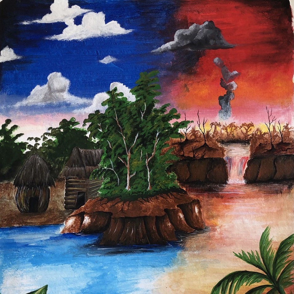 Painting by Rayner Mikiri