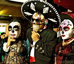 People in Day of the Dead masks